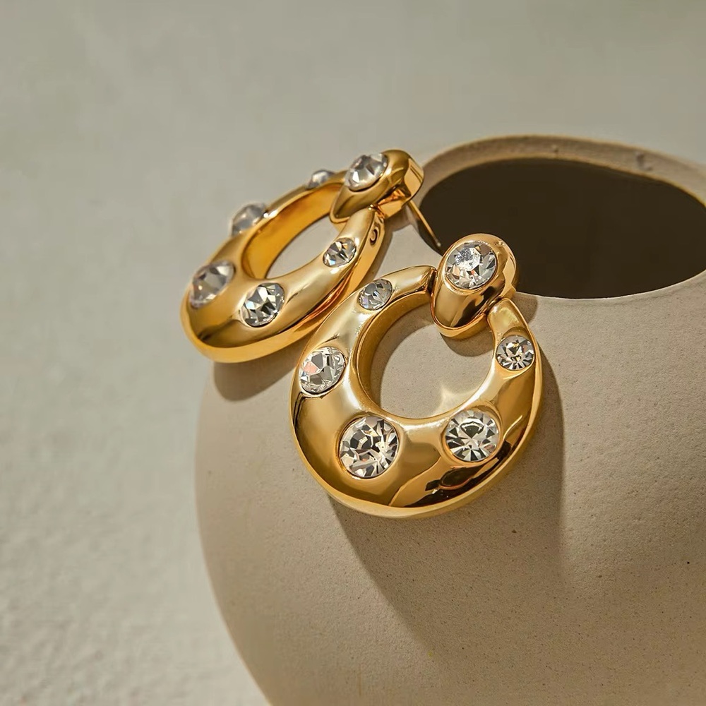 Elegant 18K Gold plated  Stainless Steel Earrings